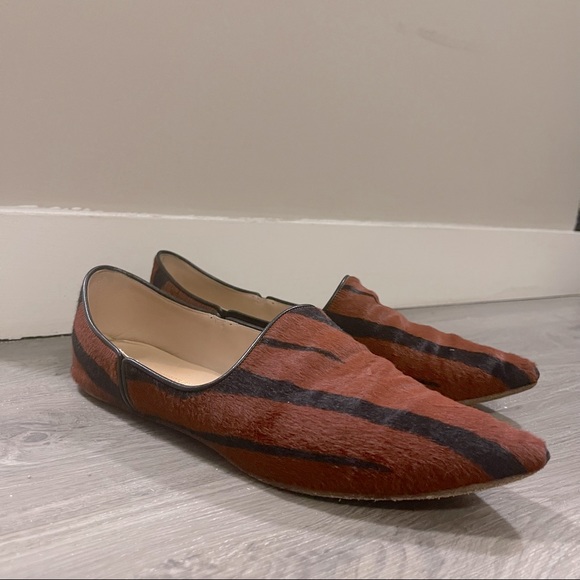 Roberto Cavalli Loafers with Zebra printed fur - Picture 1 of 4
